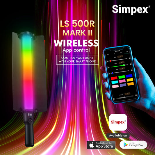 Simpex LS-500R Mark II 60W RGB LED Stick Light | Full RGB Bi-Colour for Creative Professional Photography