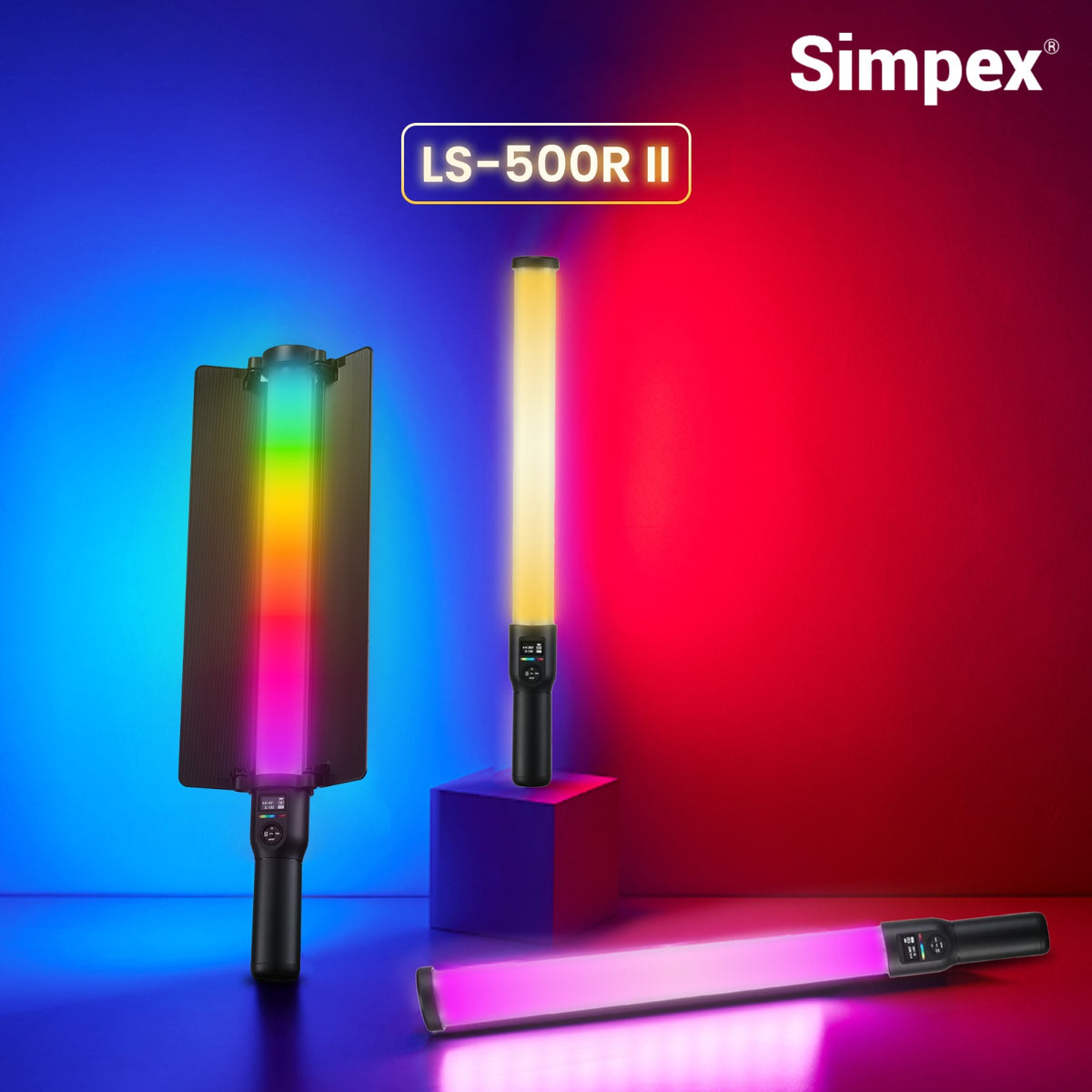 Simpex LS-500R Mark II 60W RGB LED Stick Light | Full RGB Bi-Colour for Creative Professional Photography