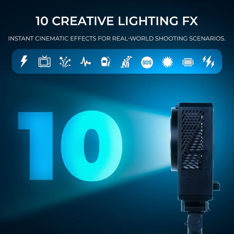 Digitek Lite DCL-400 WBC Combo 330W Bi-Colour COB LED Continuous Light | 26860LM, CRI 95+, 10 FX, Bowens Mount for Professional Shoots